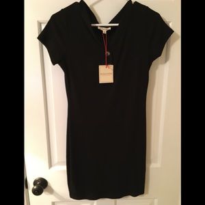 Black knit dress